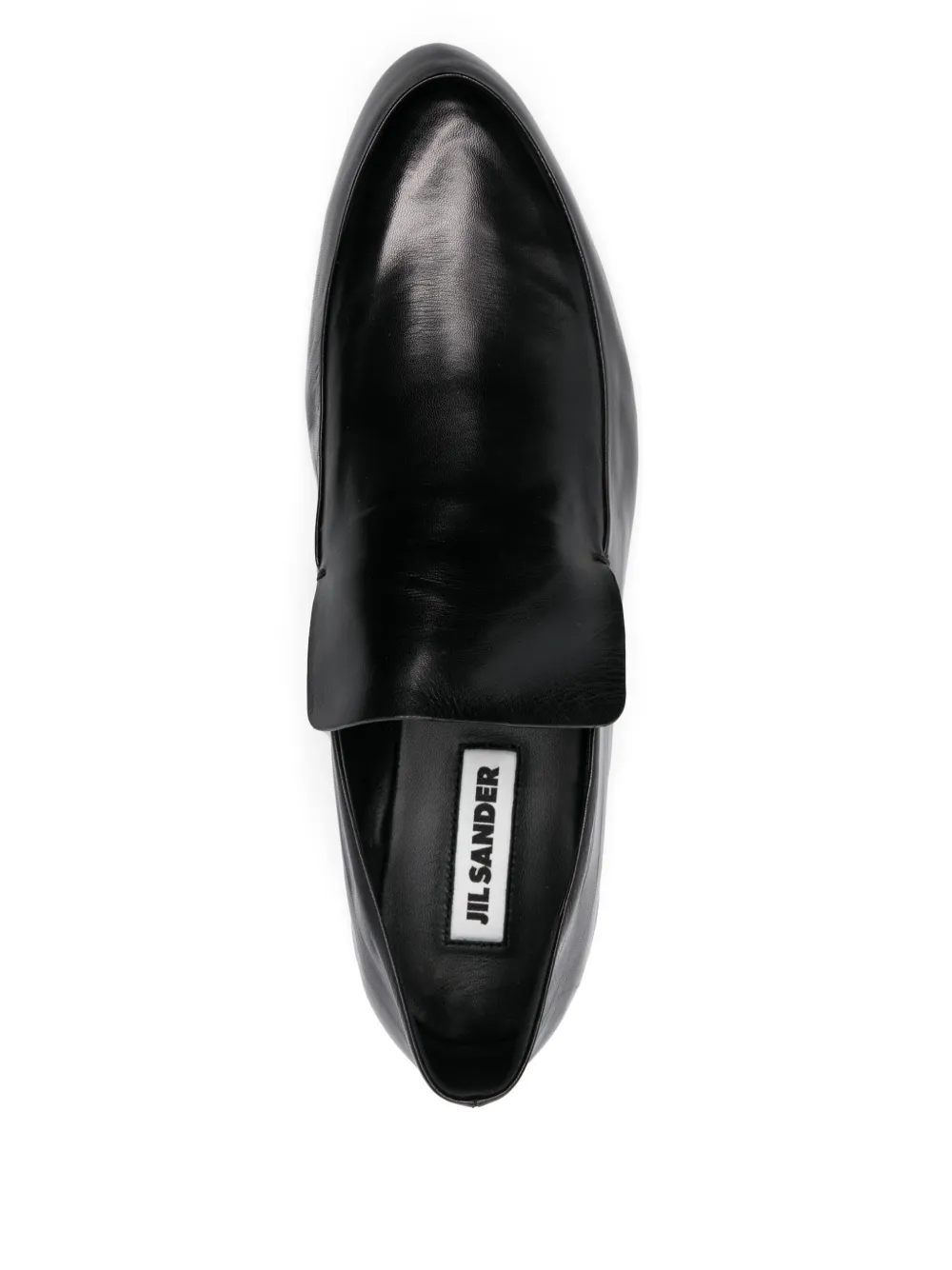 Jil Sander leather loafers Black