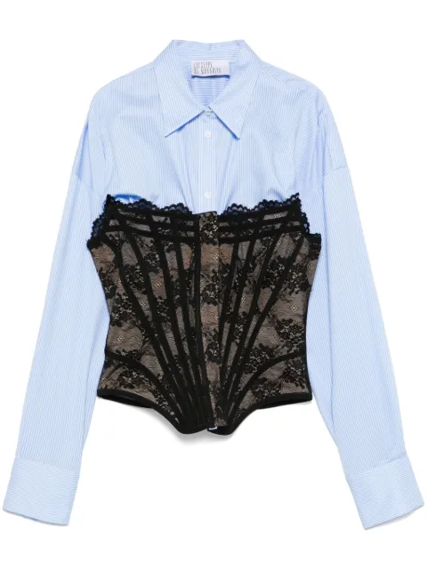 Giuseppe Di Morabito layered-design striped shirt 