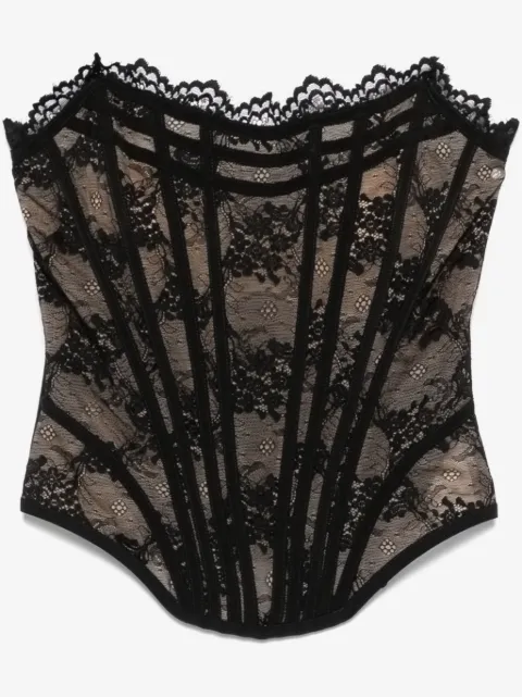 Giuseppe Di Morabito lace-appliqué corset top