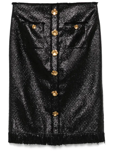 Giuseppe Di Morabito button-flower detailed mini skirt