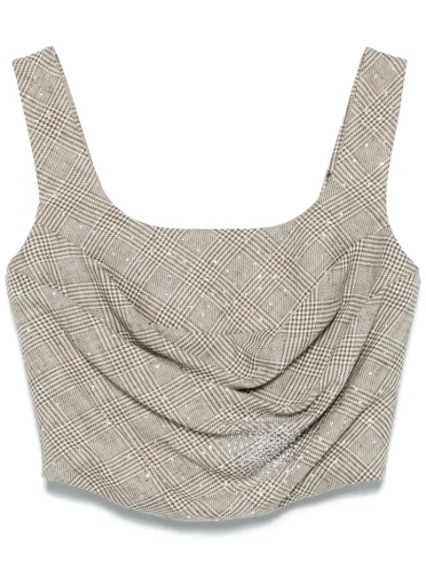 Giuseppe Di Morabito top estilo corset con motivo de cuadros