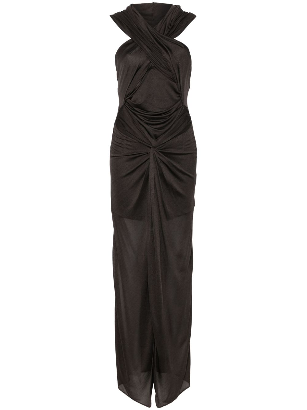 draped maxi dress