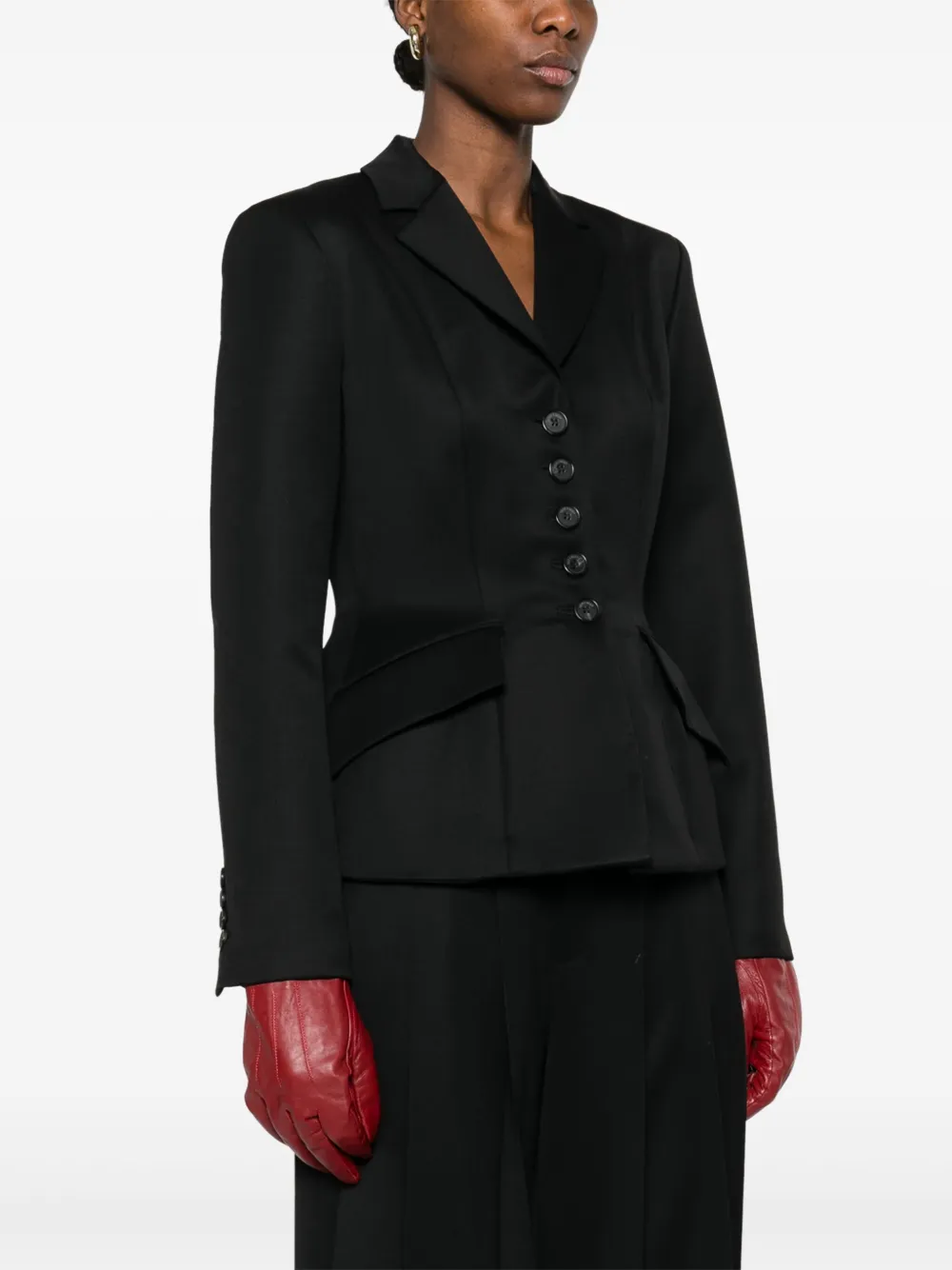 Giuseppe Di Morabito Virgin Wool Fitted Blazer In Black