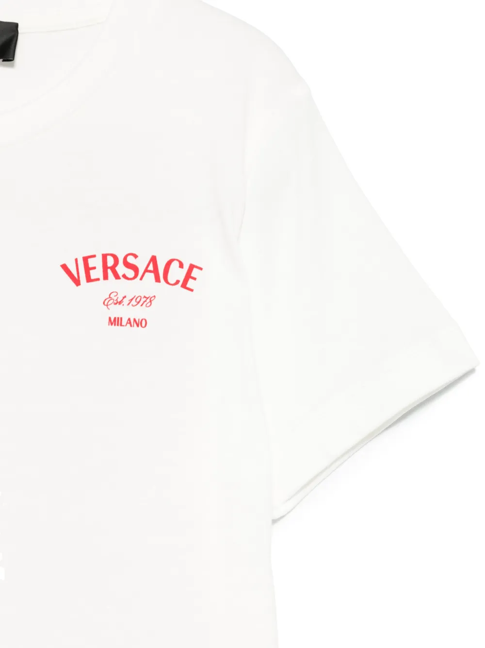 Versace Kids T-shirt met logoprint Beige