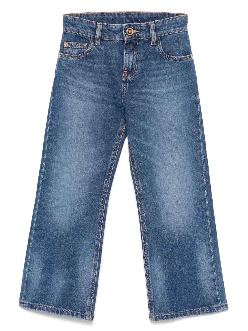 Versace Kids Straight jeans Blauw