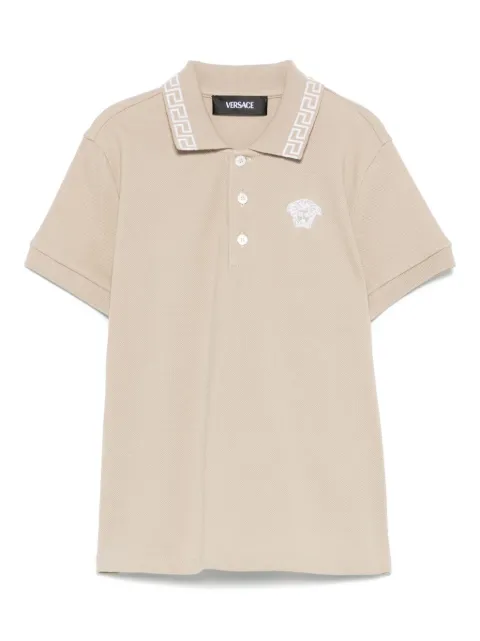 Versace Kids Camisa polo com bordado Medusa Head