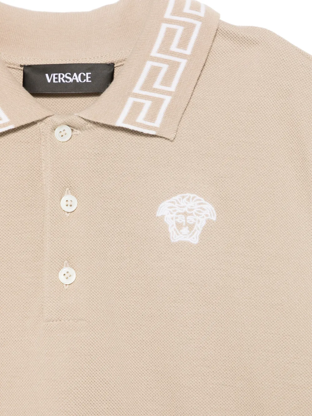 VERSACE MEDUSA-EMBROIDERED POLO SHIRT