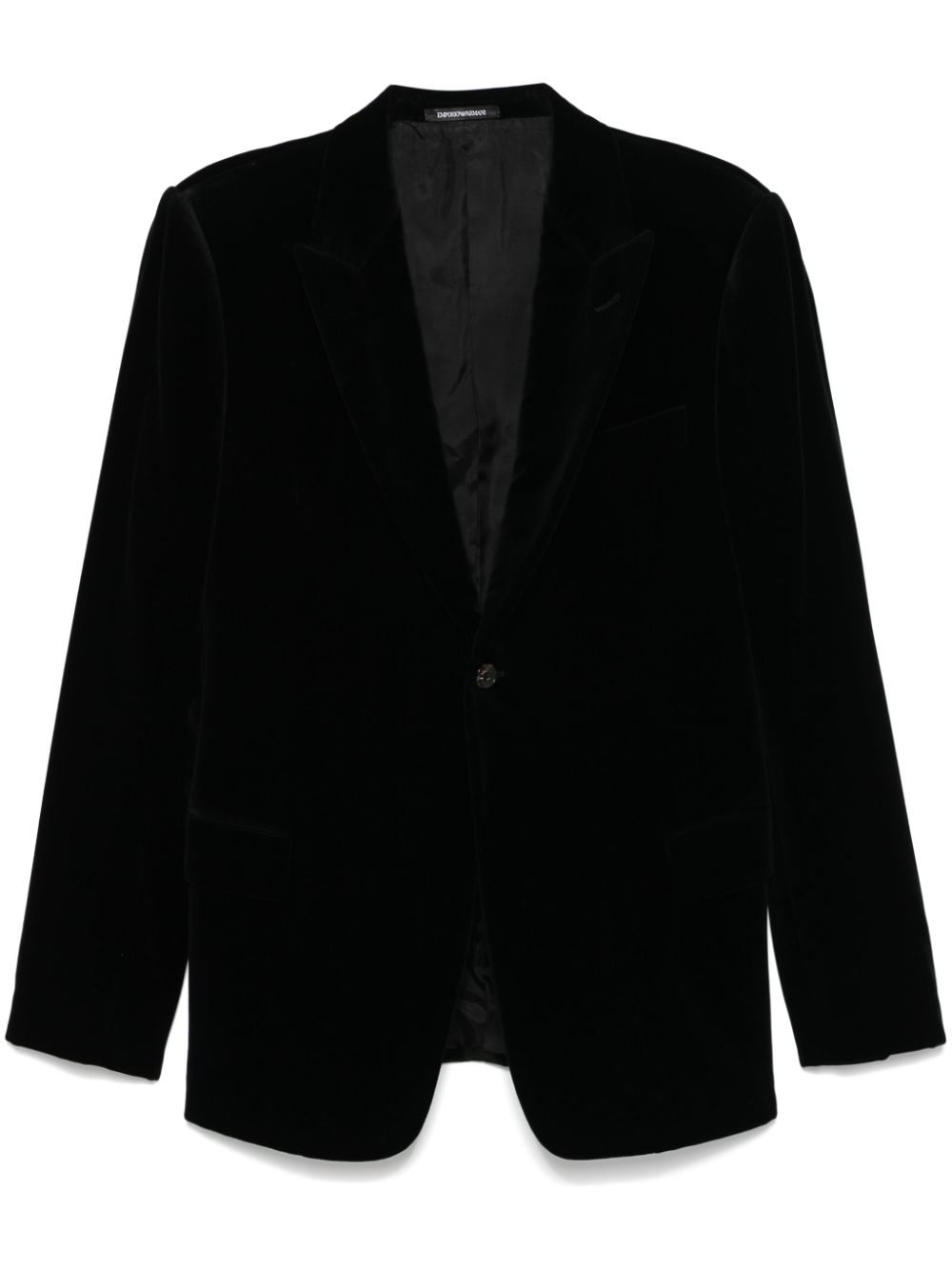 Emporio Armani Fluwelen blazer Zwart