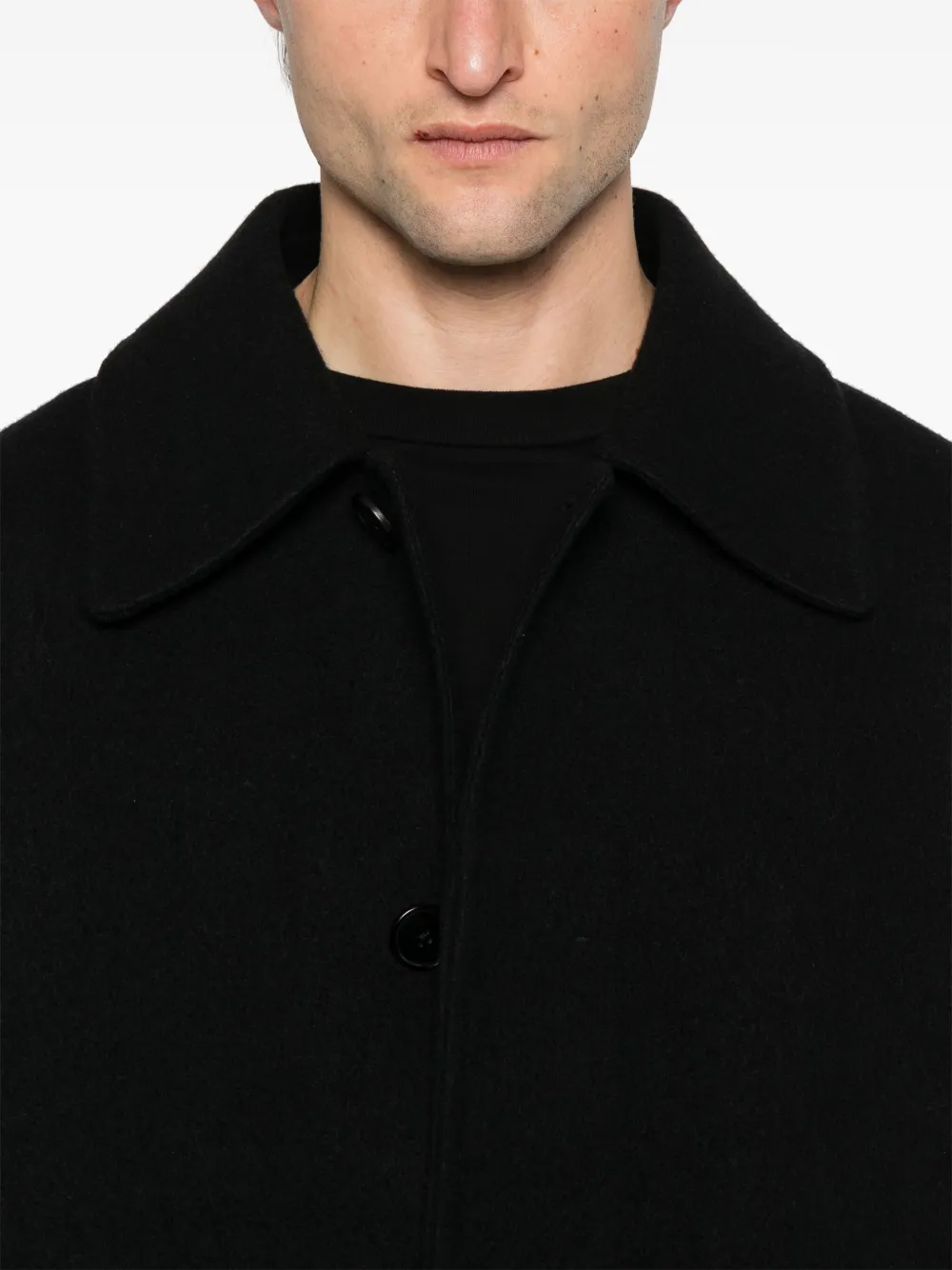 Jil Sander Wollen jas Zwart