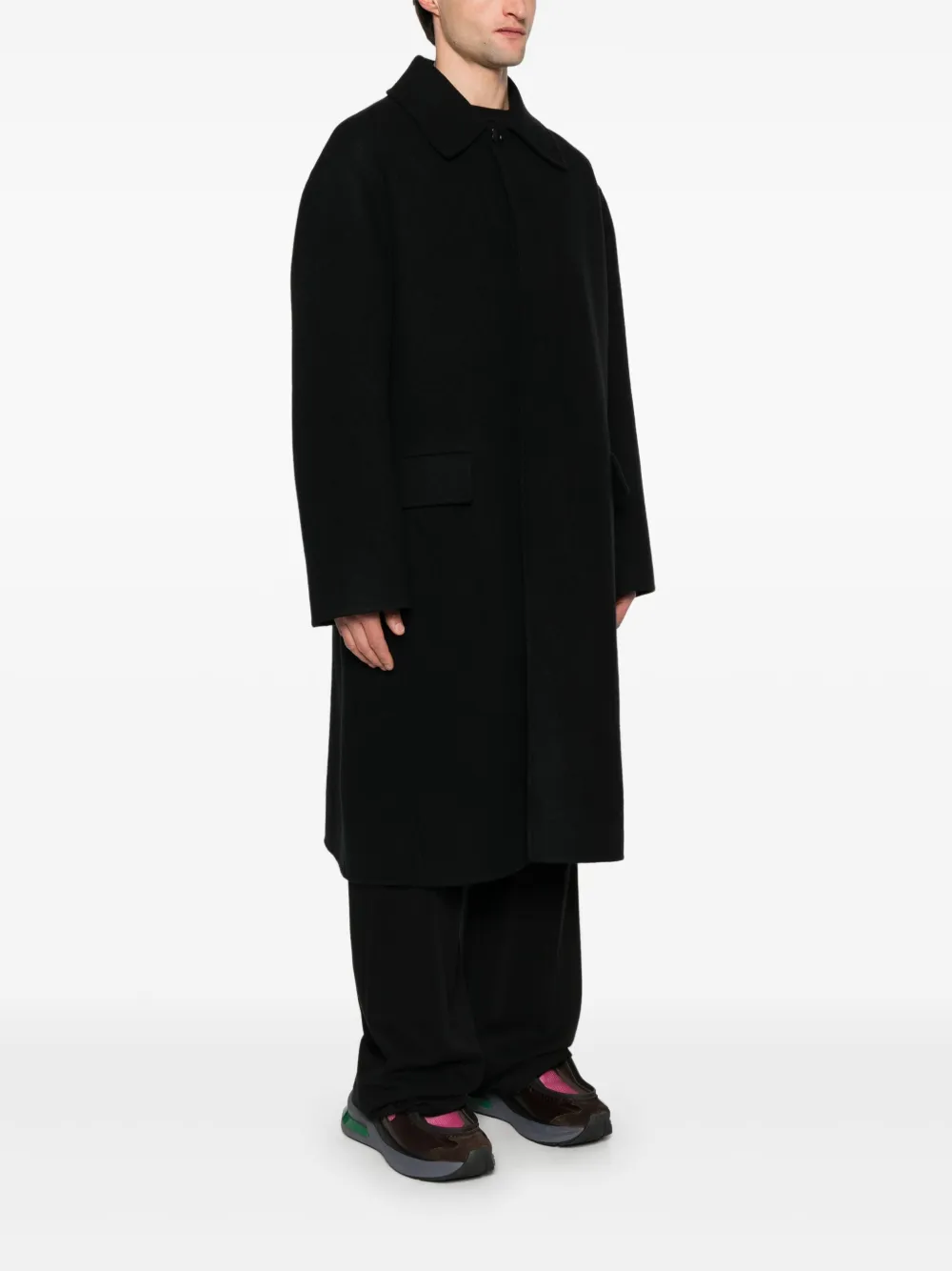 Jil Sander Wollen jas Zwart
