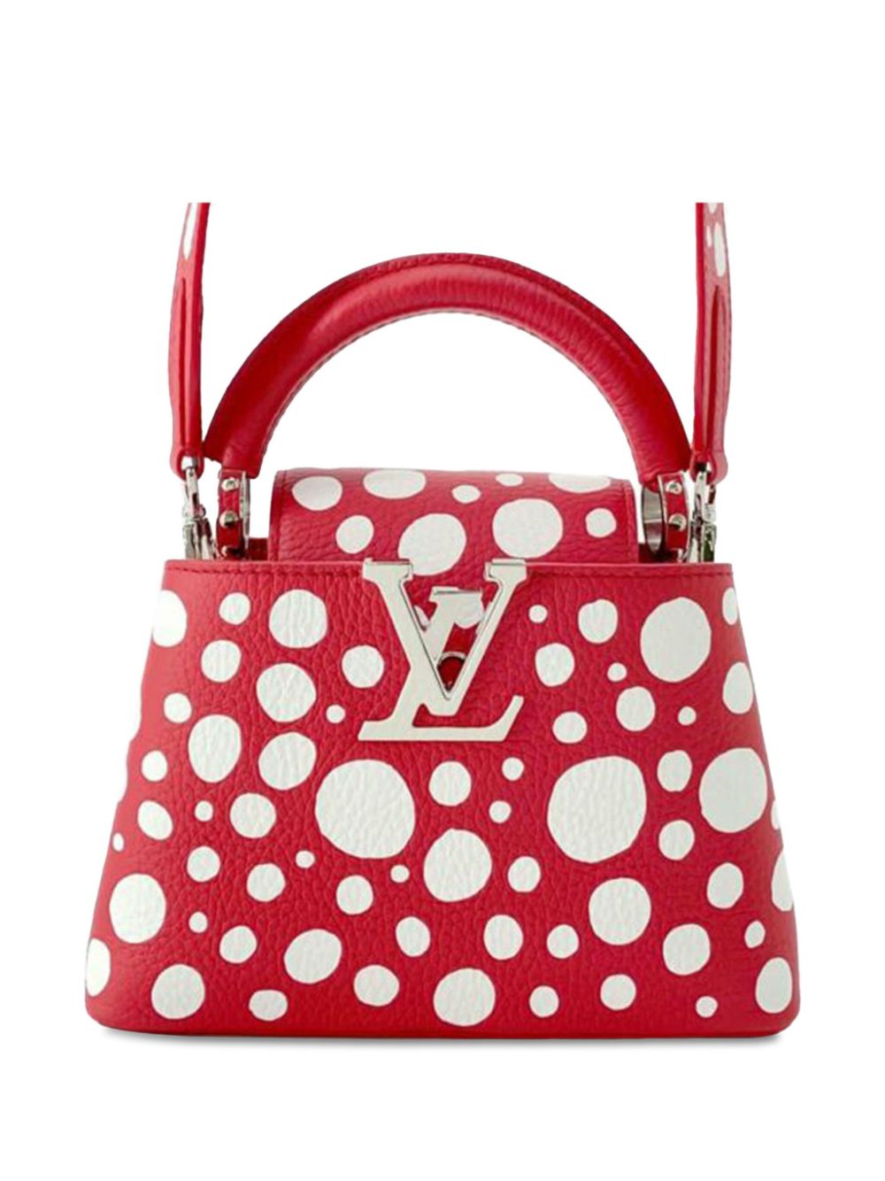 Louis Vuitton Pre-Owned 2021-2024 Yayoi Kusama Taurillon Infinity Dots Capucines Mini satchel - Red