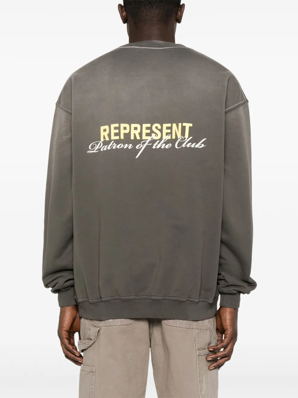 Represent Katoenen sweater met print Groen