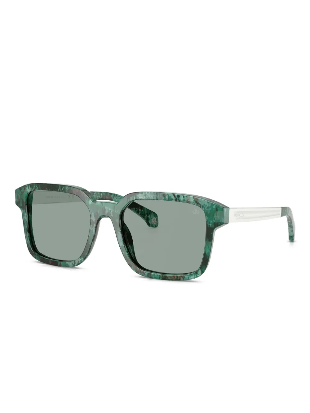 Moncler Eyewear Zonnebril met vierkant montuur - Groen