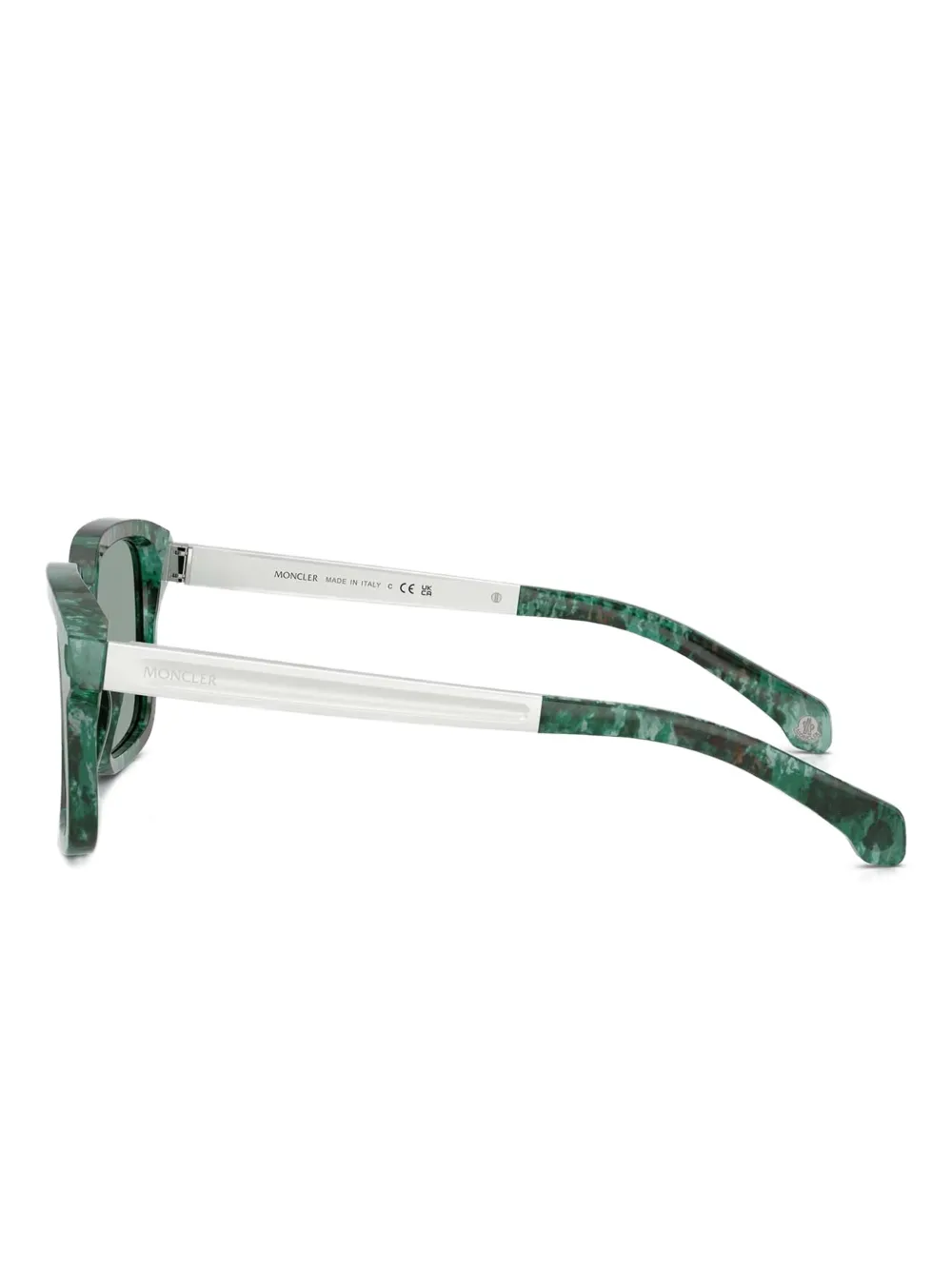 Moncler Eyewear Zonnebril met vierkant montuur Groen