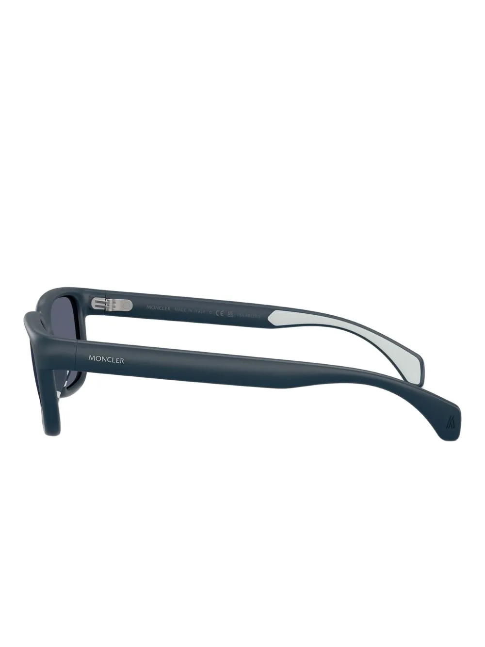 Moncler Eyewear Slicka zonnebril met vierkant montuur Blauw