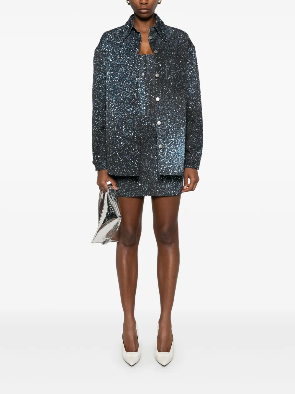 Giuseppe Di Morabito constellation-print shirt - Blauw