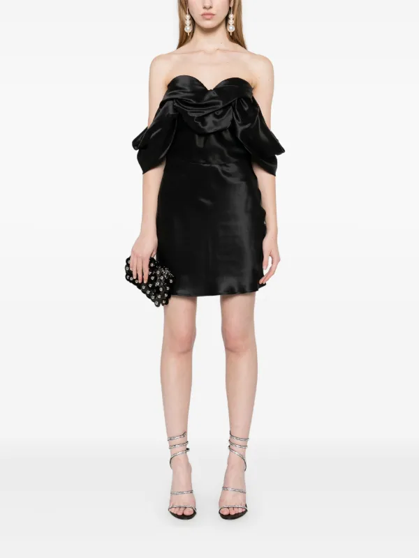 giuseppe di morabito strapless flared mini dress Giuseppe Di Morabito Silk Mini Dress | Black