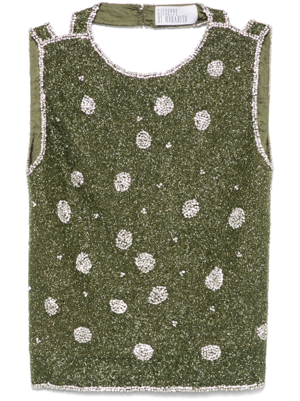 bead-embellished tank top