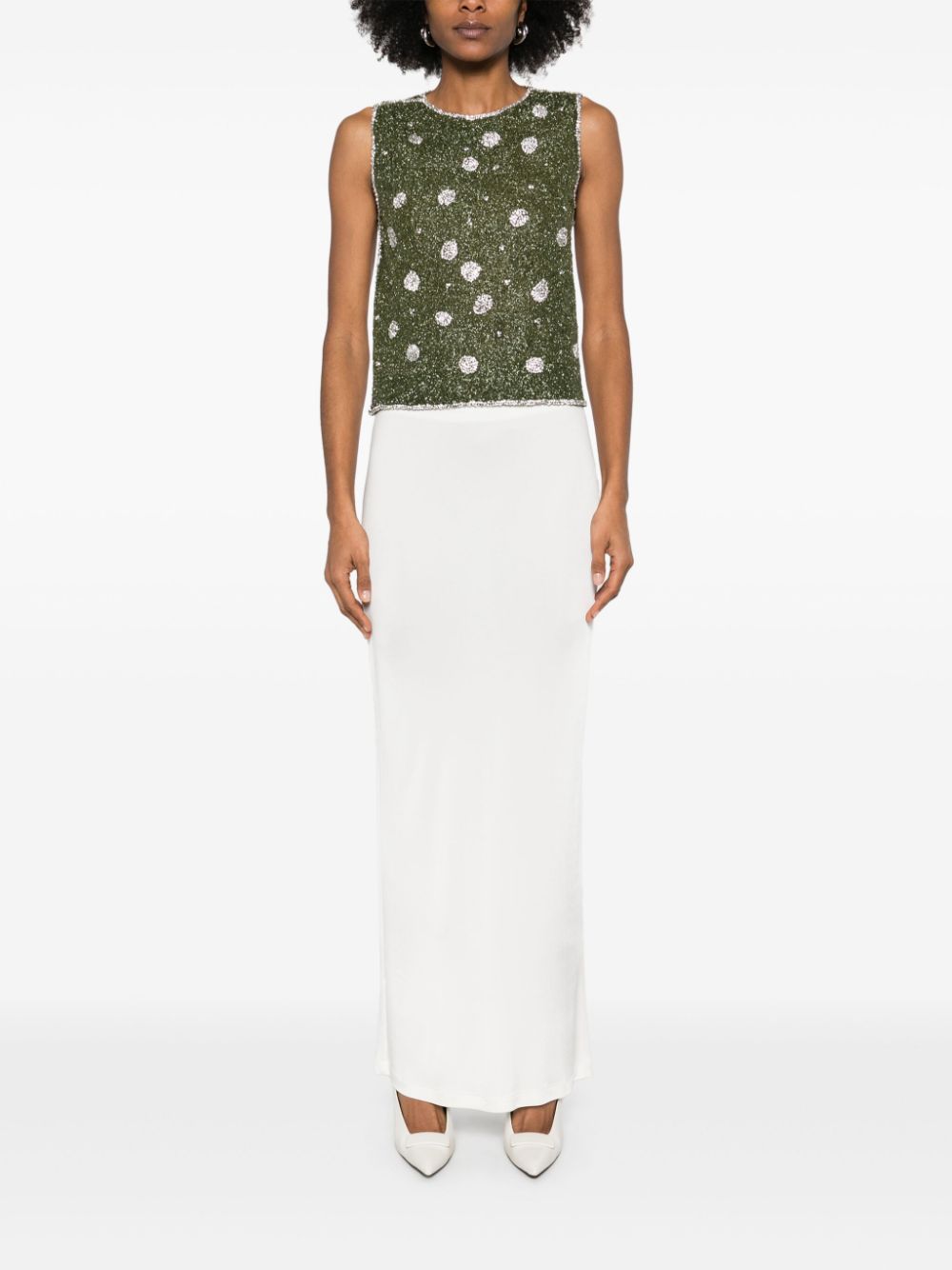 Giuseppe Di Morabito bead-embellished tank top - Groen