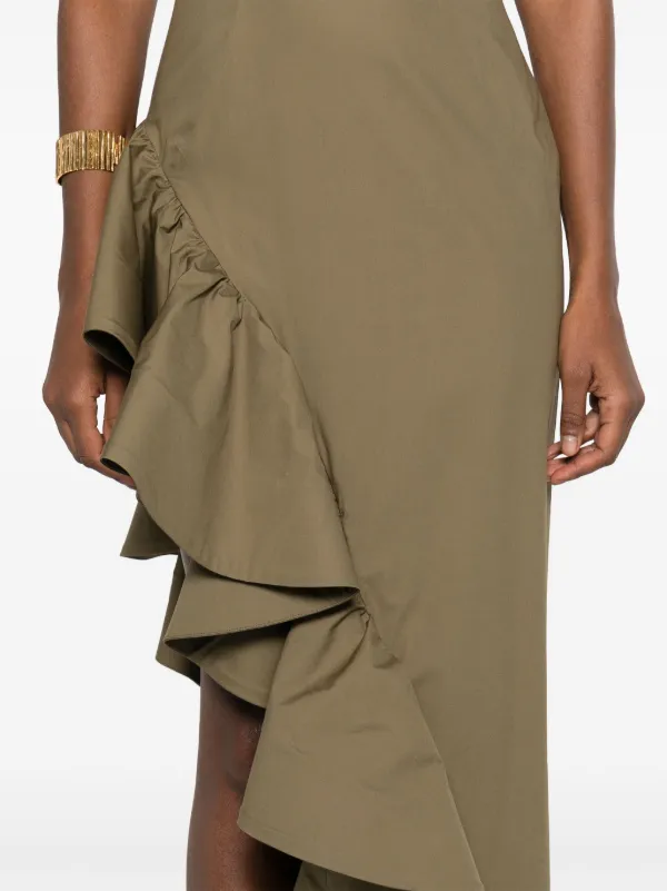 Giuseppe Di Morabito ruffle-detail Maxi Dress | Green | FARFETCH