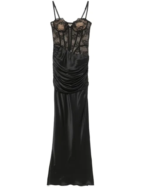 Giuseppe Di Morabito lace-panel satin gown