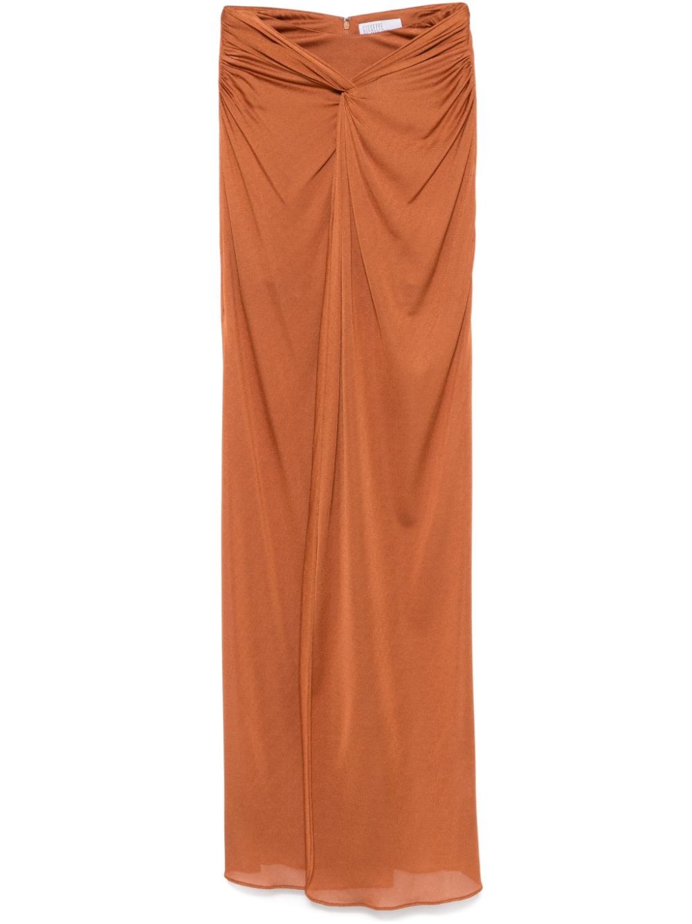 knot-detailed maxi skirt