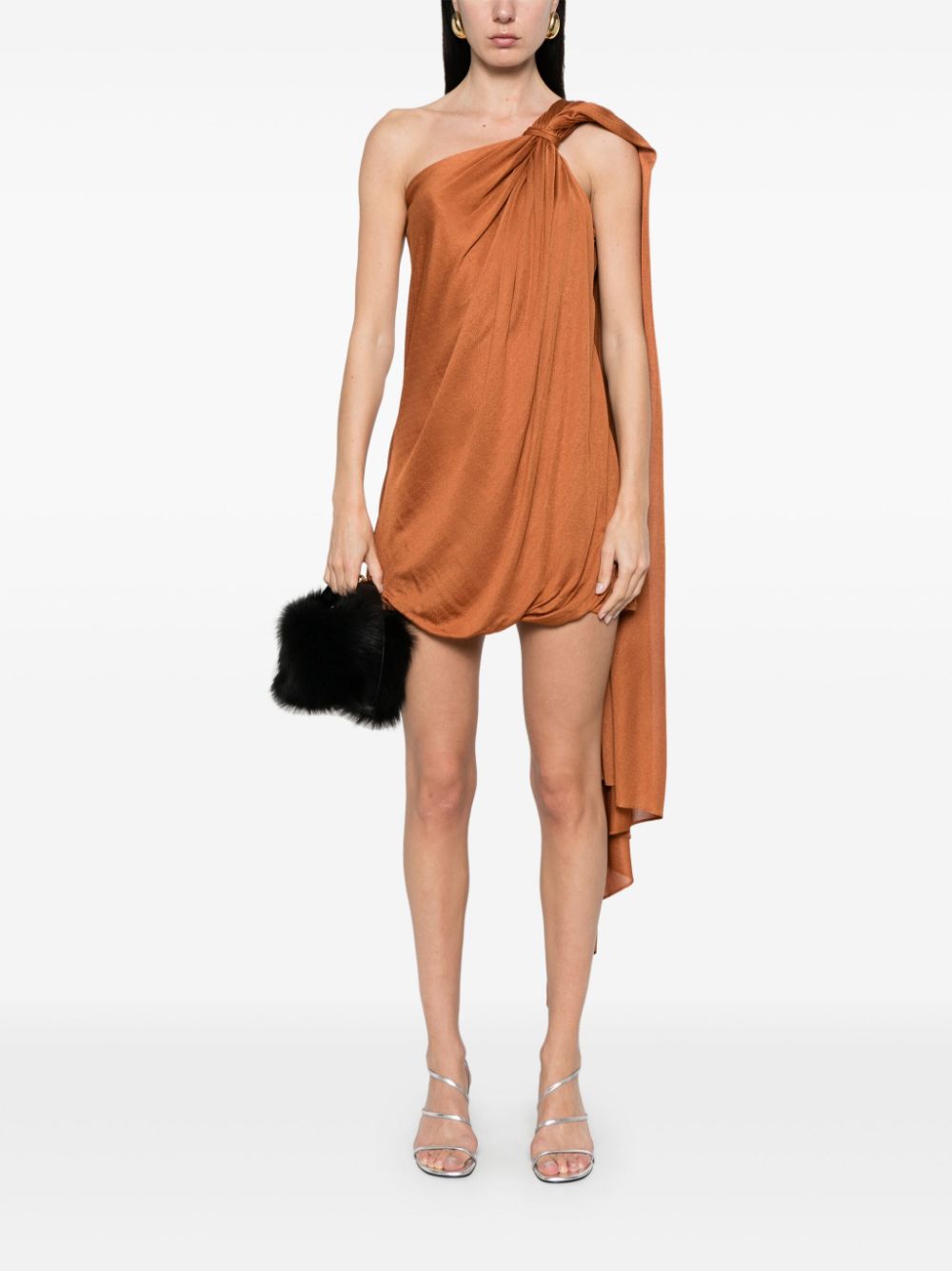 Giuseppe Di Morabito draped-panel mini dress - Bruin