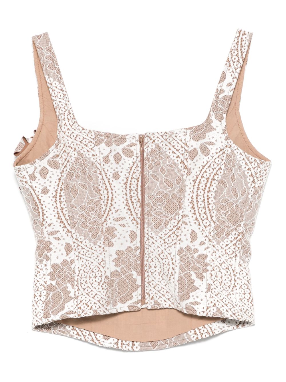 Giuseppe Di Morabito lace-effect corset - Wit