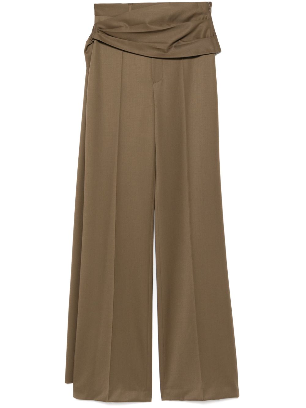 draped-detailing trousers