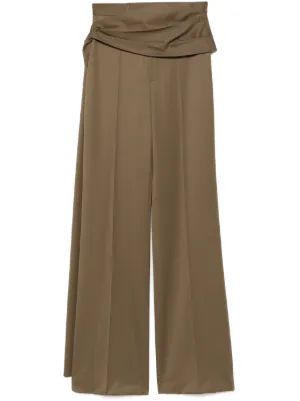 パンツ Giuseppe Di Morabito Straight Leg Stretch Wool Trousers Pants In Wool With Sash
