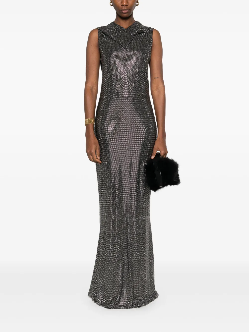 Giuseppe Di Morabito crystal-embellished gown - Zwart