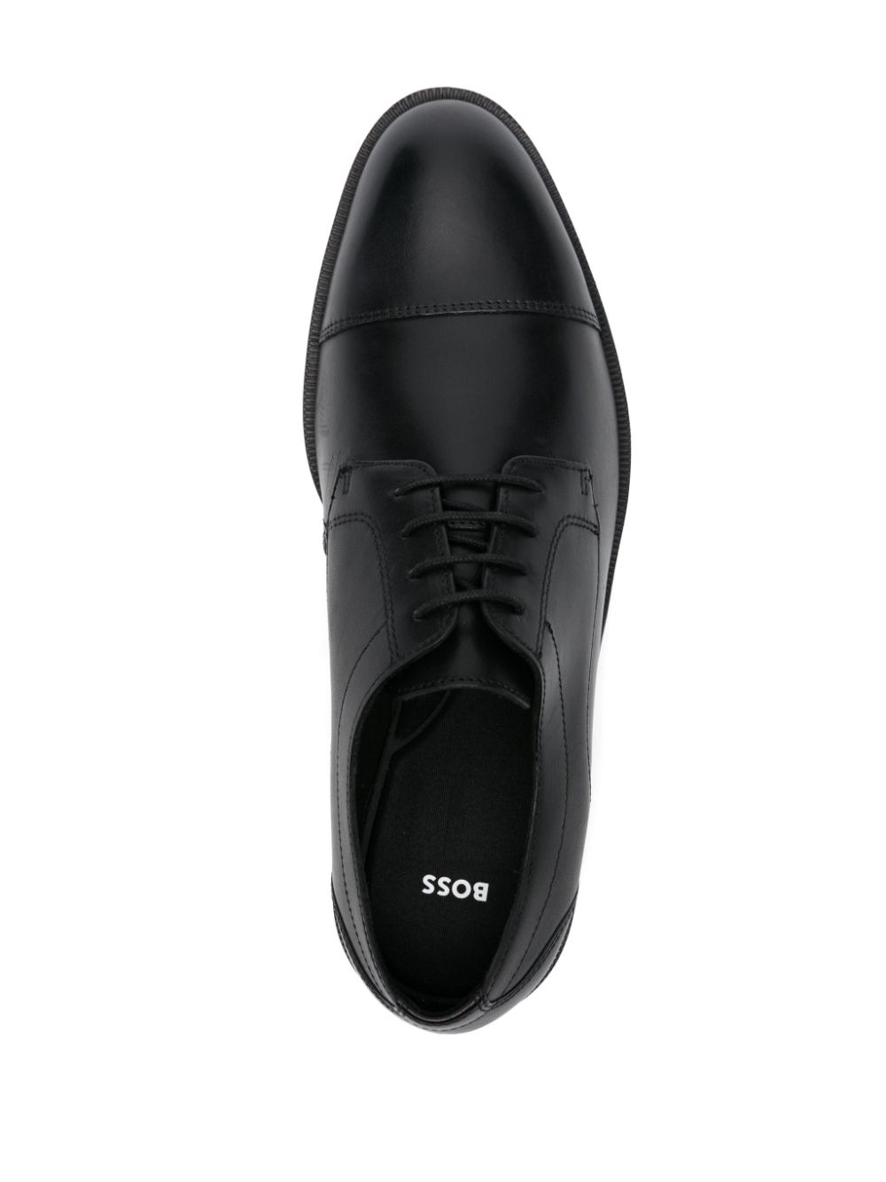 BOSS leather derby shoes Black