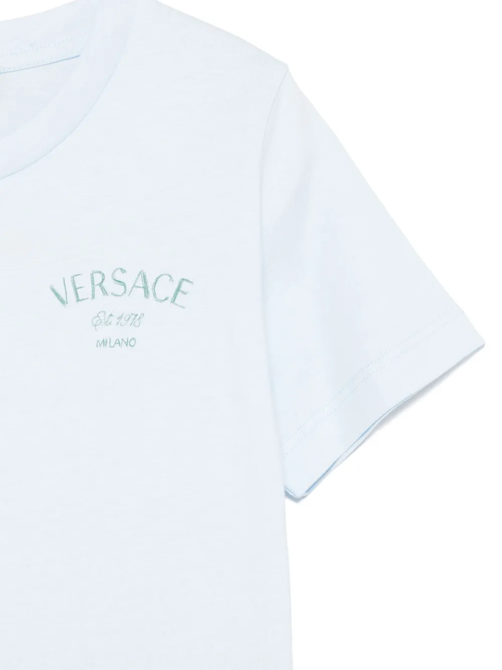 Versace Kids T-shirt met Medusa-print Blauw