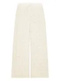 Calle Del Mar grid-pattern knit trousers - White