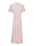 LOEWE smocking detail shirt dress - White