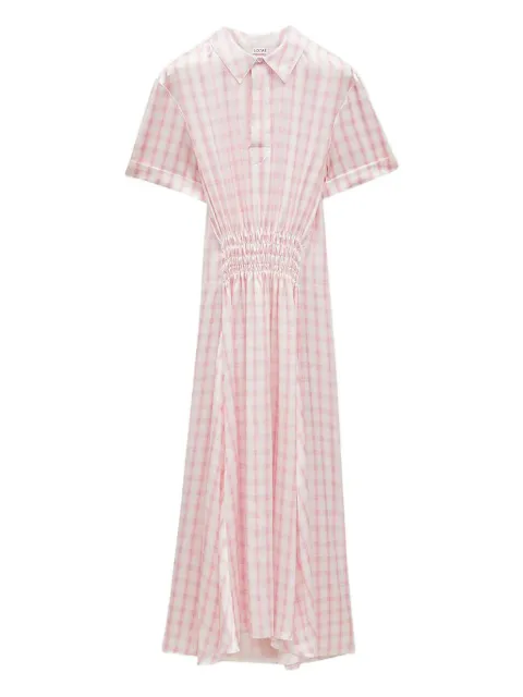 LOEWE smocking detail shirt dress