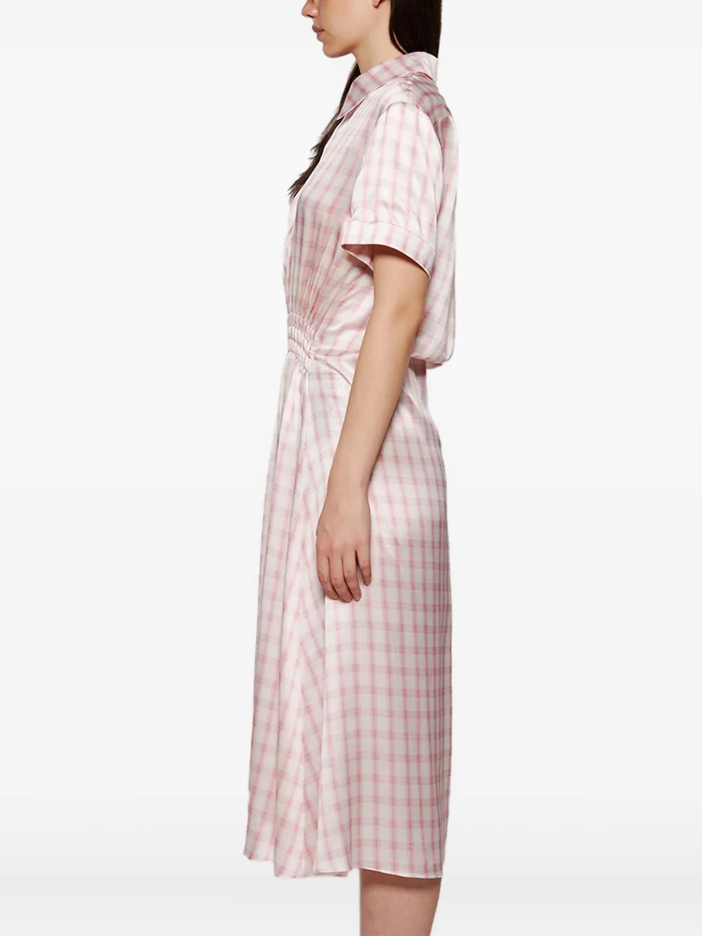 LOEWE smocking detail shirt dress Wit