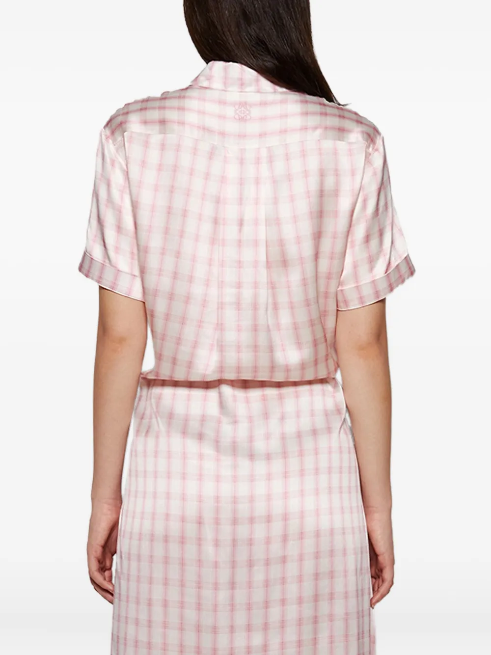 LOEWE smocking detail shirt dress Wit