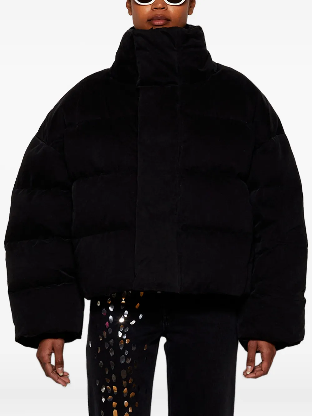 ENTIRE STUDIOS Cropped donsjas Grijs