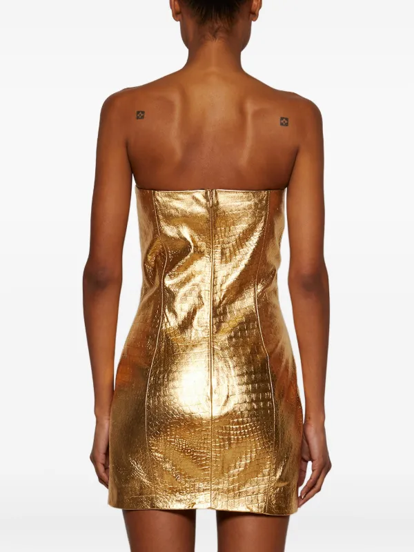 new arrivals gold dress Majestic Gold Chiffon A-Line Gown GLGL3796 main image 1