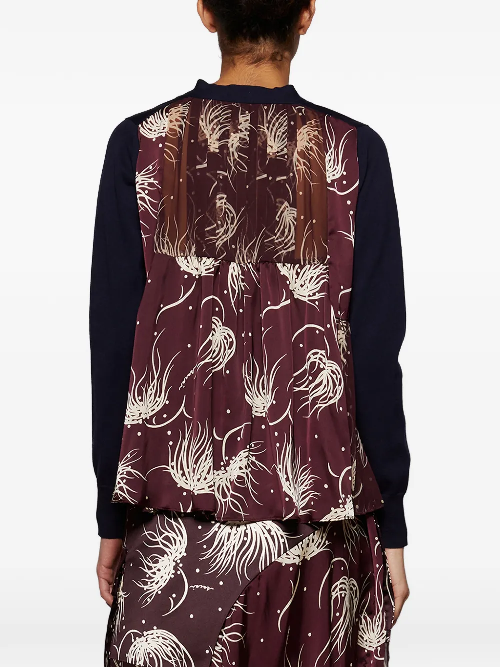 sacai Vest met vlakken Blauw