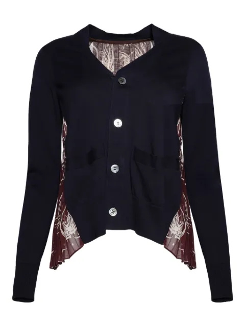 sacai — panelled cardigan