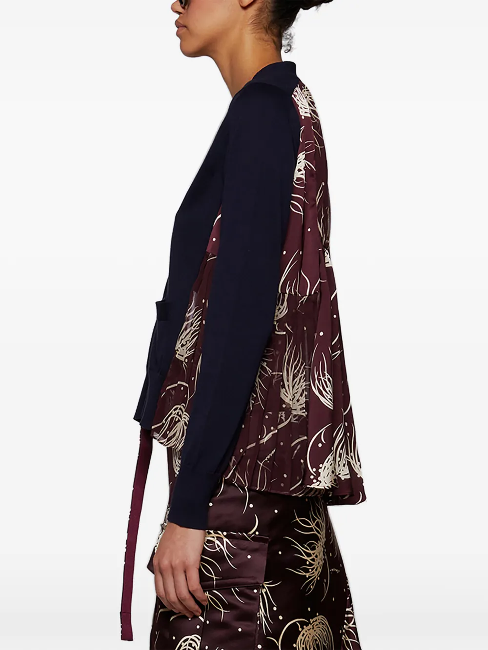 sacai Vest met vlakken Blauw