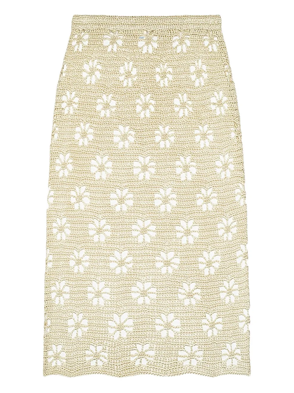 Calle Del Mar floral crochet maxi skirt | Neutrals | Image 1