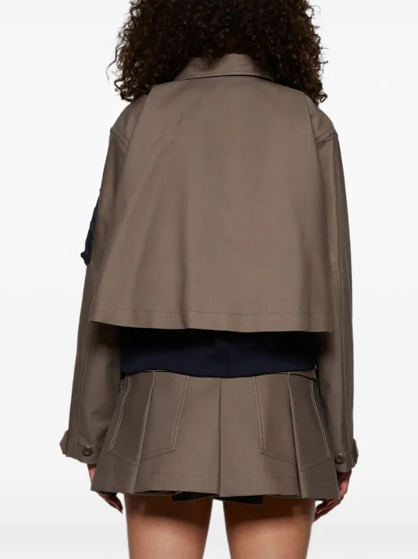 Sacai multi-pocket Jacket | Brown | FARFETCH