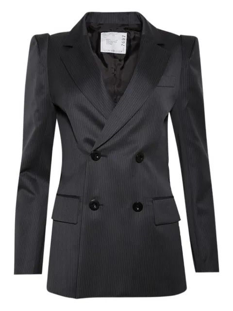 sacai pinstripe double-breasted blazer 
