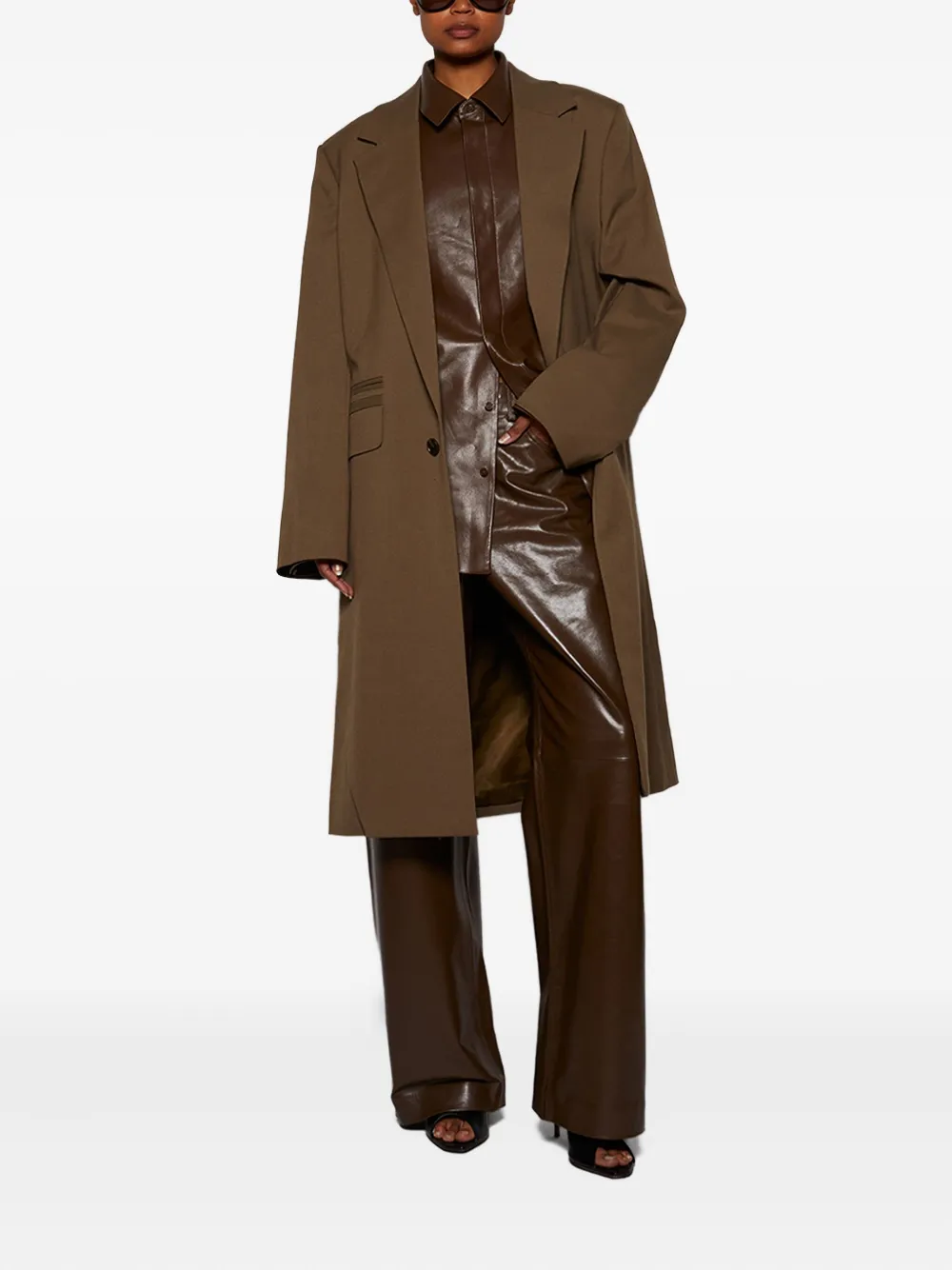 ENTIRE STUDIOS double-breasted coat Beige