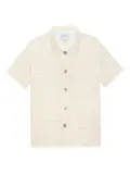 Calle Del Mar grid-pattern short-sleeve shirt - White