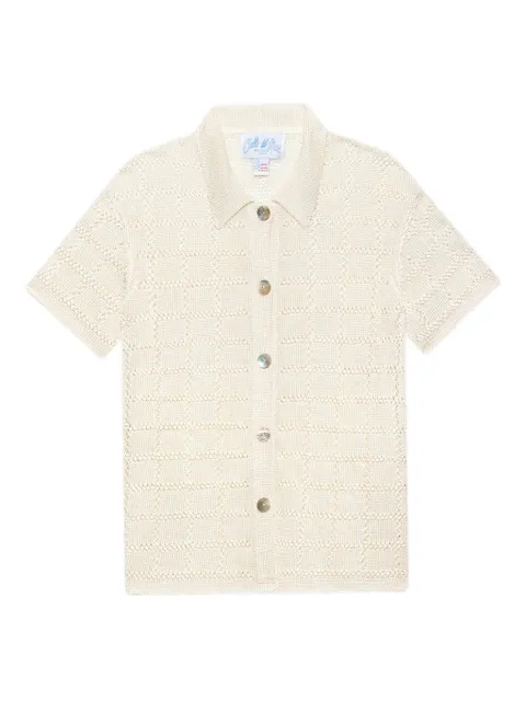 Calle Del Mar grid-pattern short-sleeve shirt