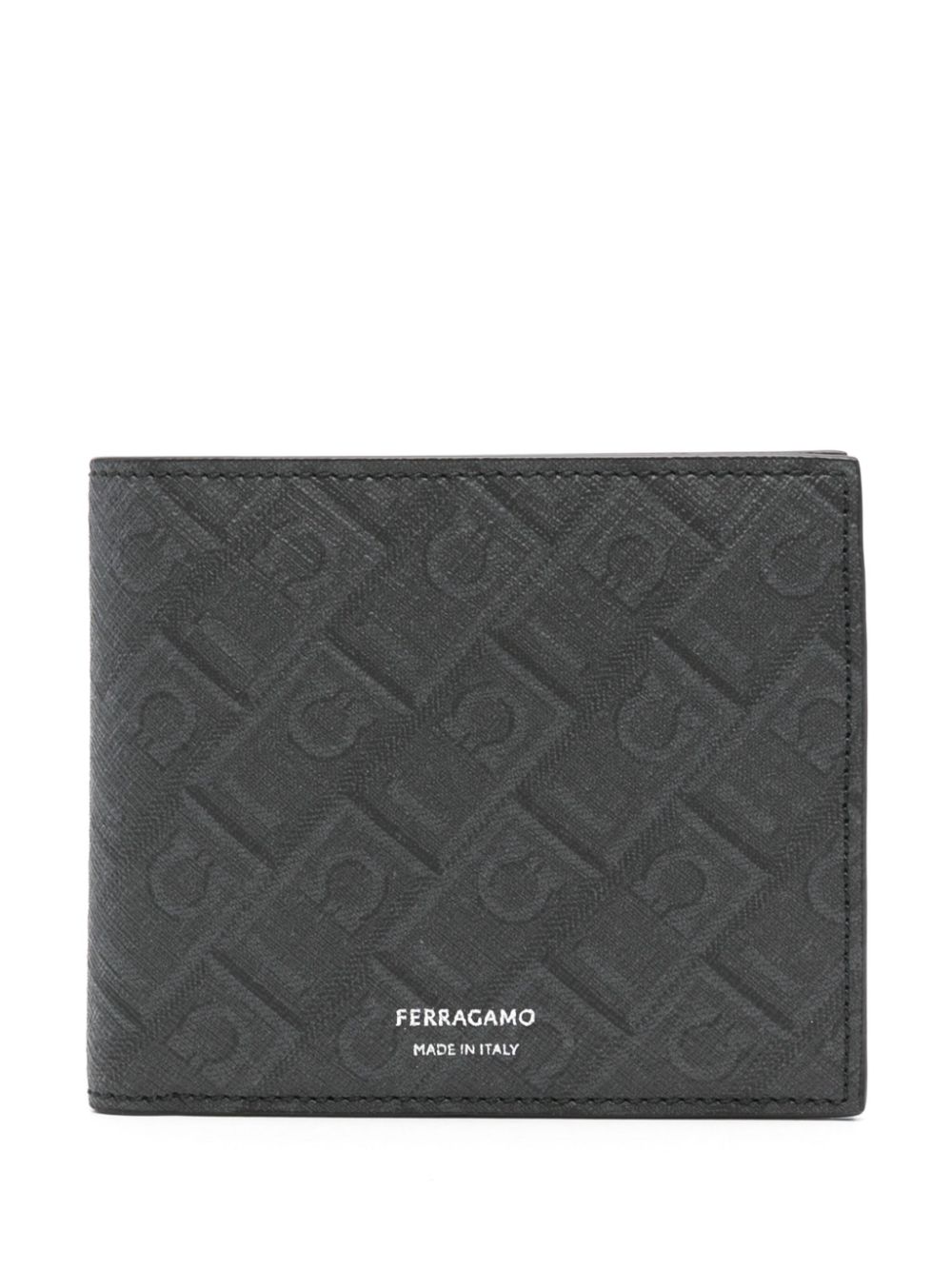 Ferragamo Portemonnee met Gancini-print Zwart